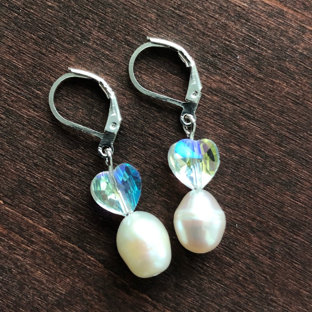 🔺HOST PICK🔺 NEW 925 Pearl & Swarovski Crystal Earrings